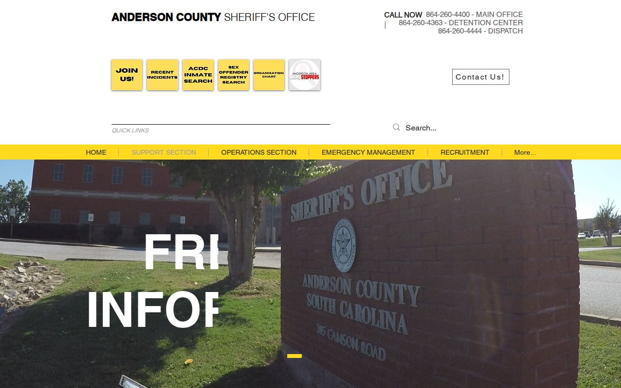 Anderson County arrest report FOIA request instructions