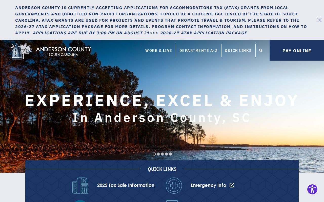 Anderson County government directory for criminal record offices