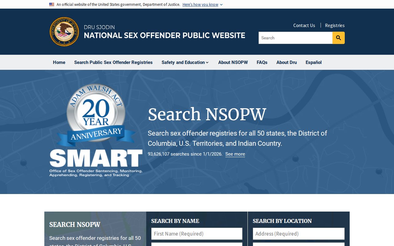 National search layer for Anderson County sex offender checks