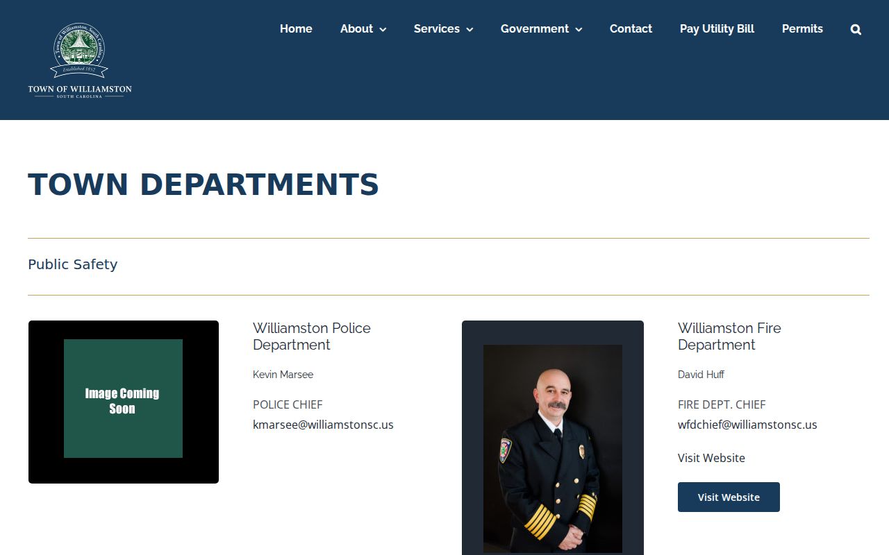 Anderson County Williamston municipal criminal record directory